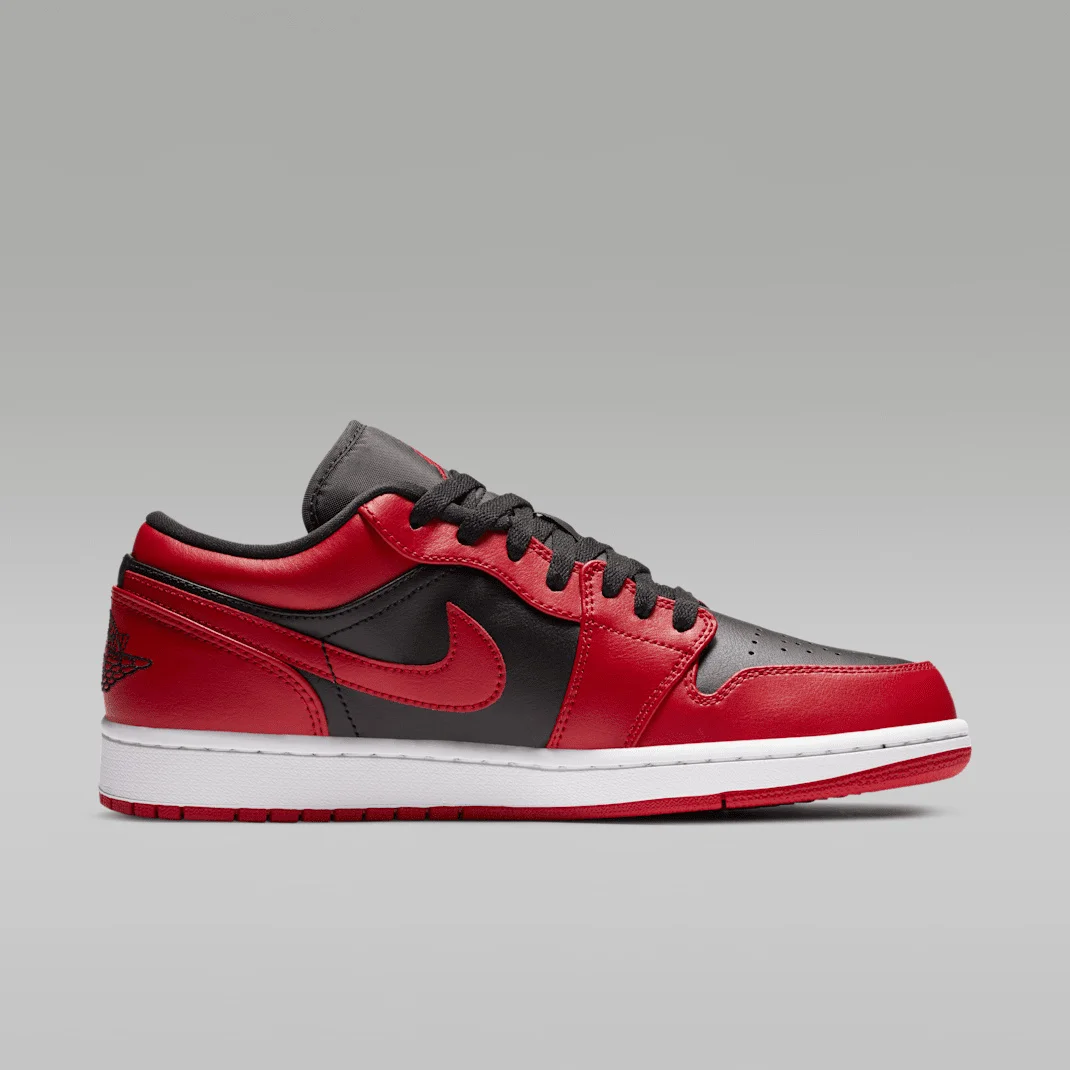 Nike Air Jordan 1 Low 553558-606 - buty czarno-czerwone - obrazek 3