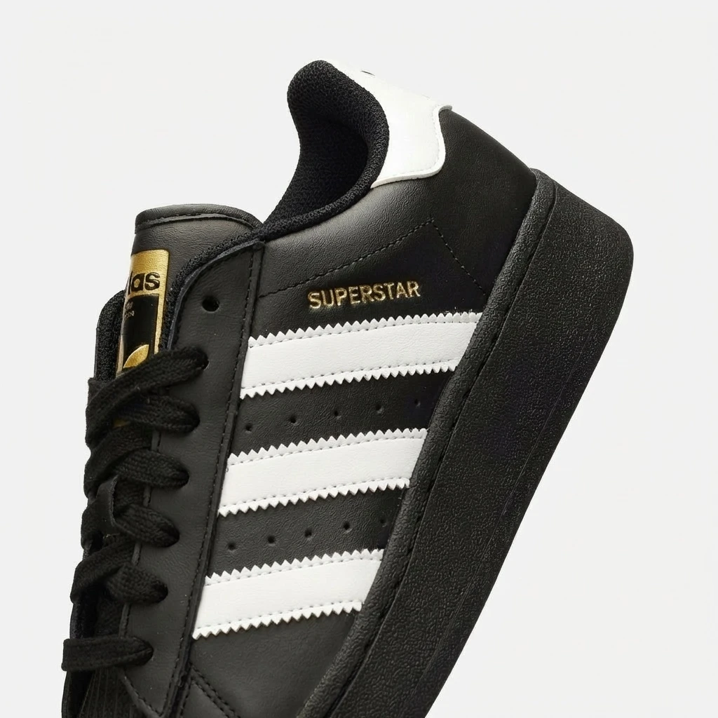 Adidas Superstar XLG IG9777 - buty czarno-biało-złote - obrazek 8
