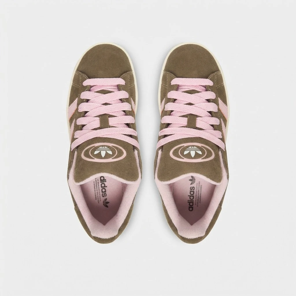 Adidas Campus 00s JR5038 - buty brązowo-różowe - obrazek 8