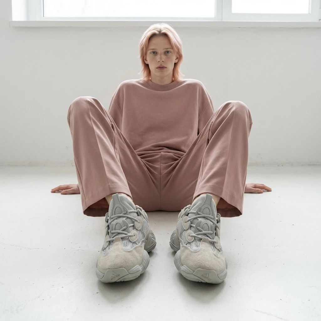 Adidas Yeezy 500 Stone Salt IE4783 - buty beżowo-szare - obrazek 4
