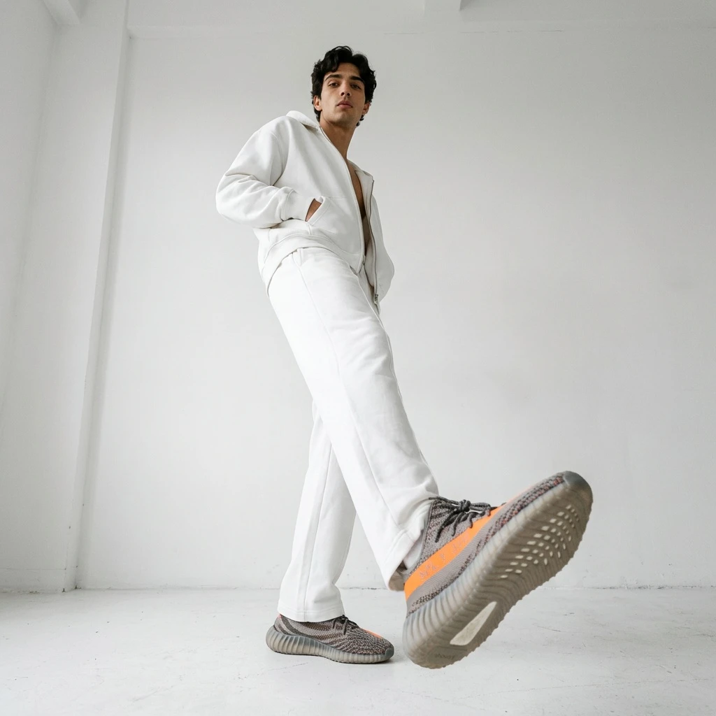 Adidas Yeezy Boost 350 V2 Beluga Reflective GW1229 - buty szaro-pomarańczowe - obrazek 6