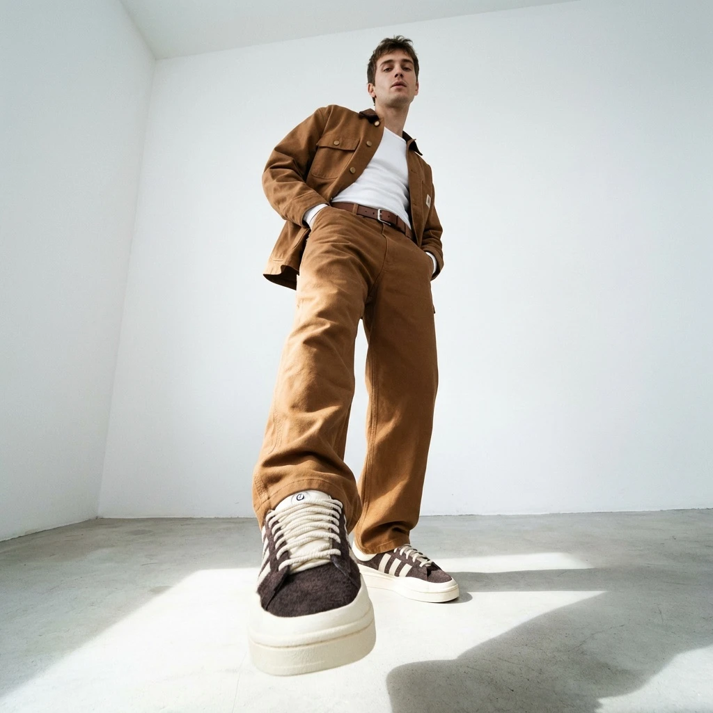 Adidas Campus Bad Bunny The Last Campus ID2534 - buty brązowo-beżowo-różowe - obrazek 2