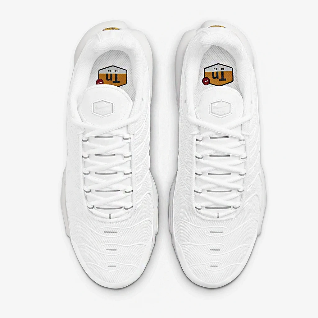 Nike Air Max Plus CW7044-100 - buty biało-srebrne - obrazek 4