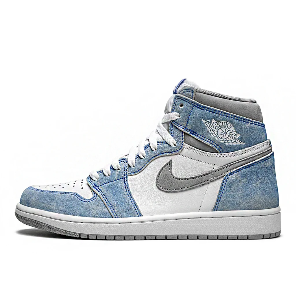 Nike Air Jordan 1 Retro High OG Hyper Royal 555088-402 - buty biało-niebiesko-szare