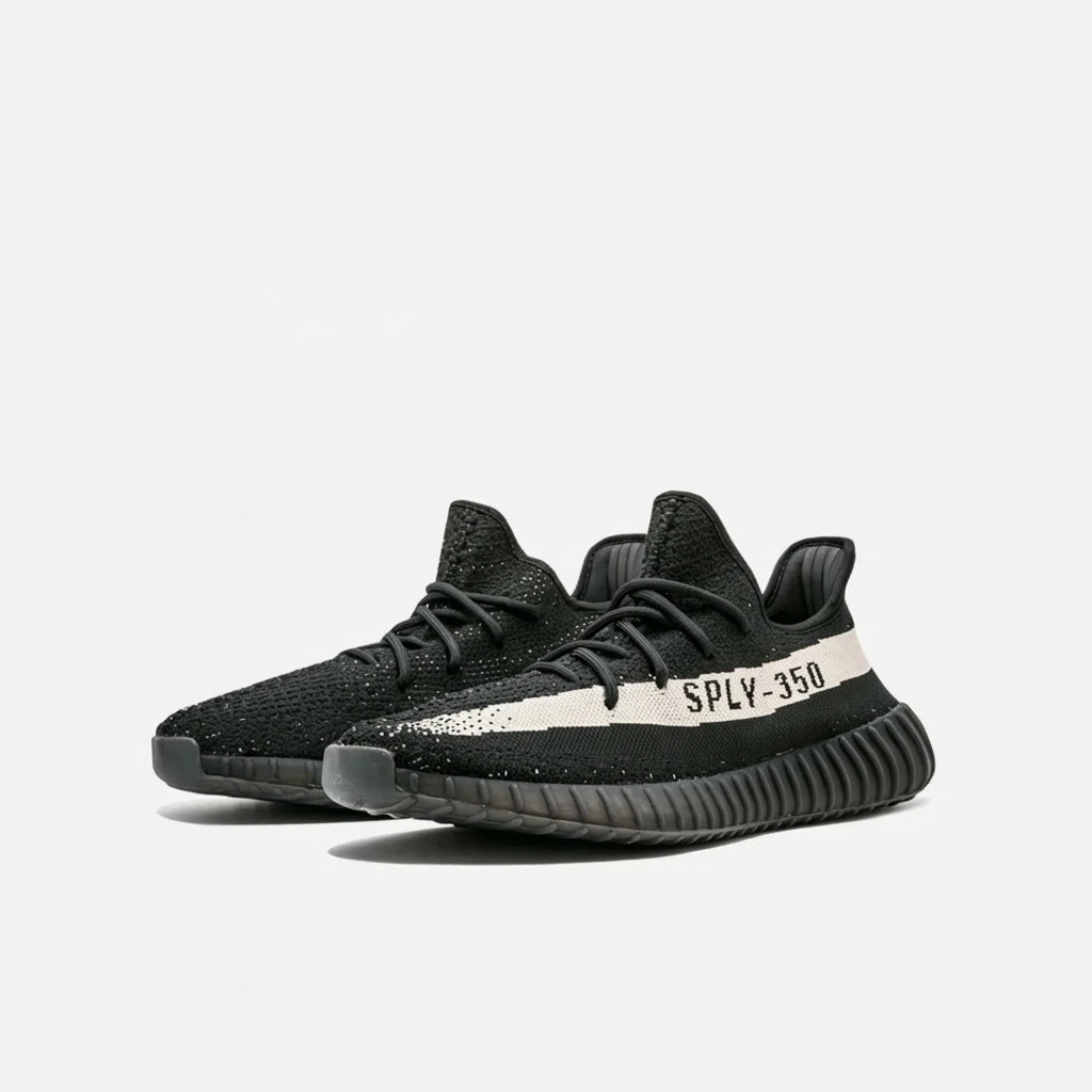 Adidas Yeezy Boost 350 V2 Core Black White BY1604 - buty czarno-białe - obrazek 9