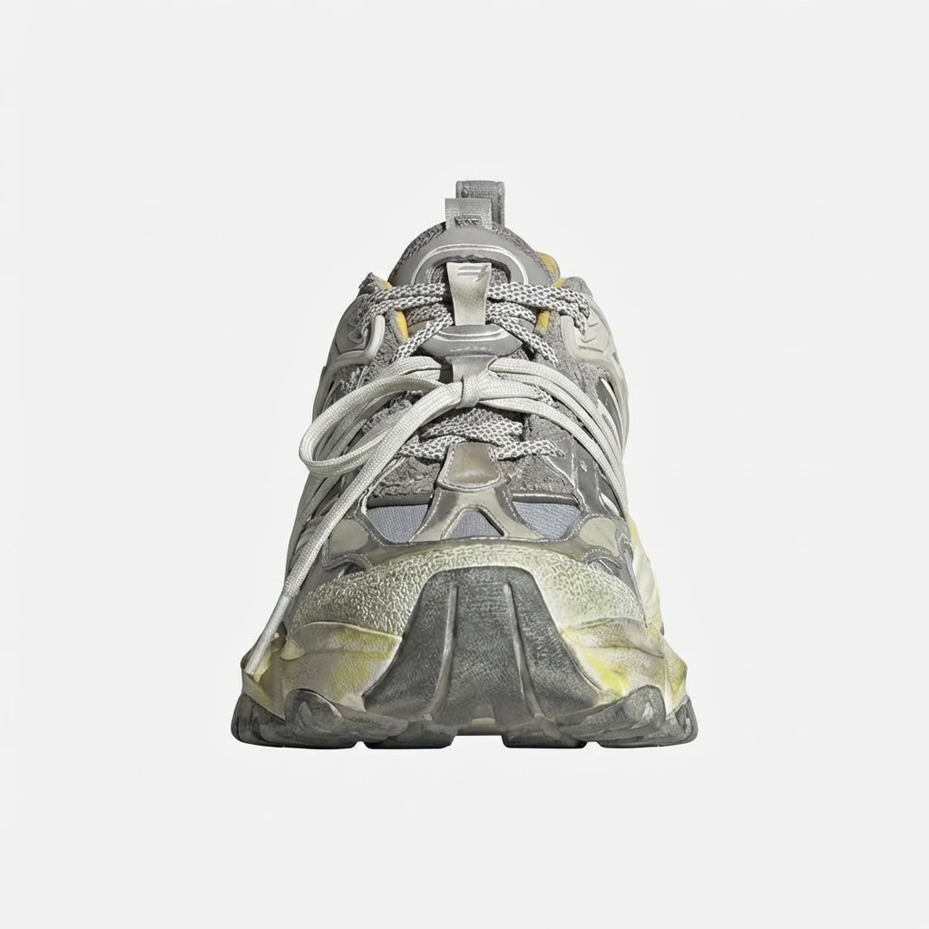 Adidas XLG Runner Deluxe JR9631 - buty szaro-srebrne - obrazek 3