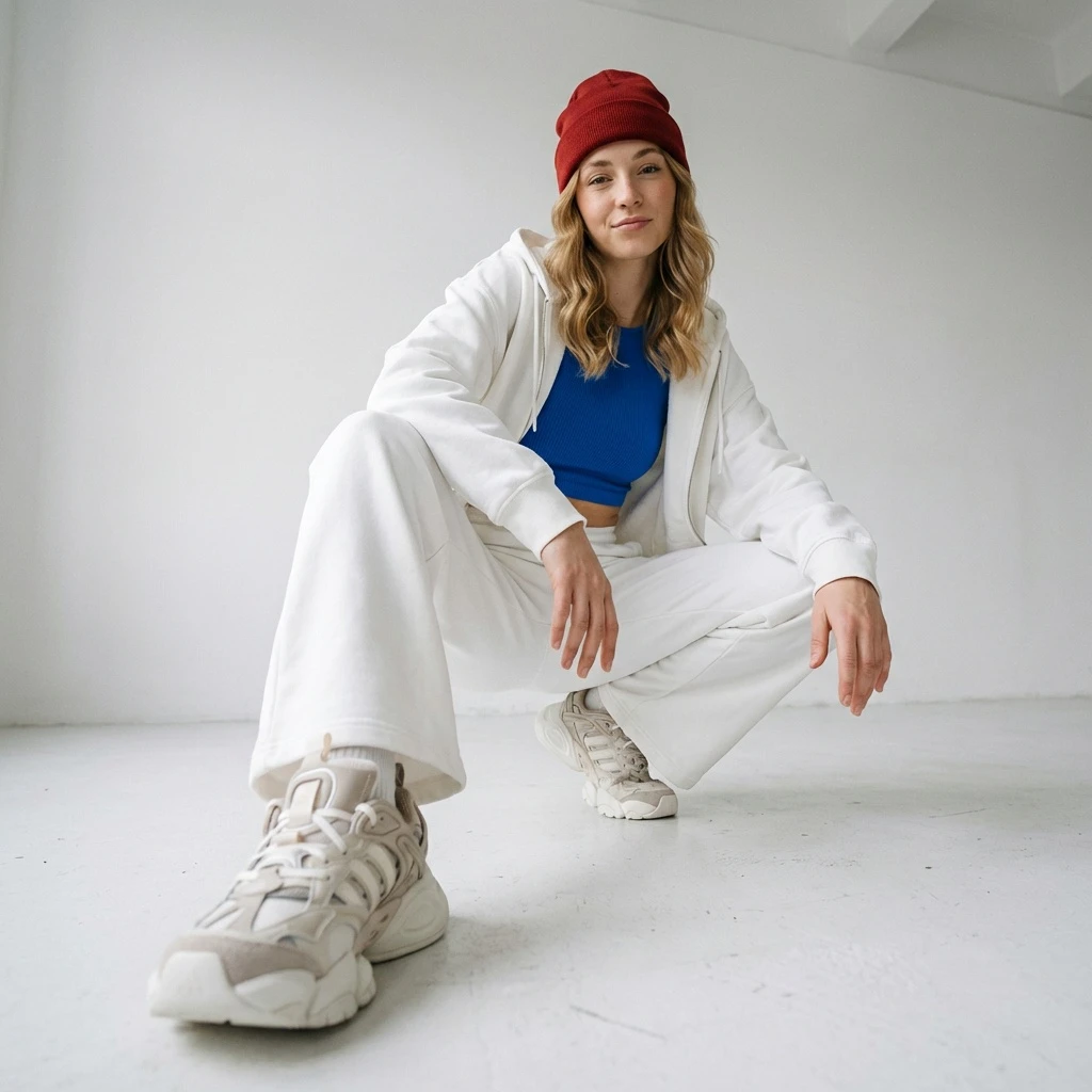 Adidas XLG Runner Deluxe IH7799 - buty beżowo-białe - obrazek 4