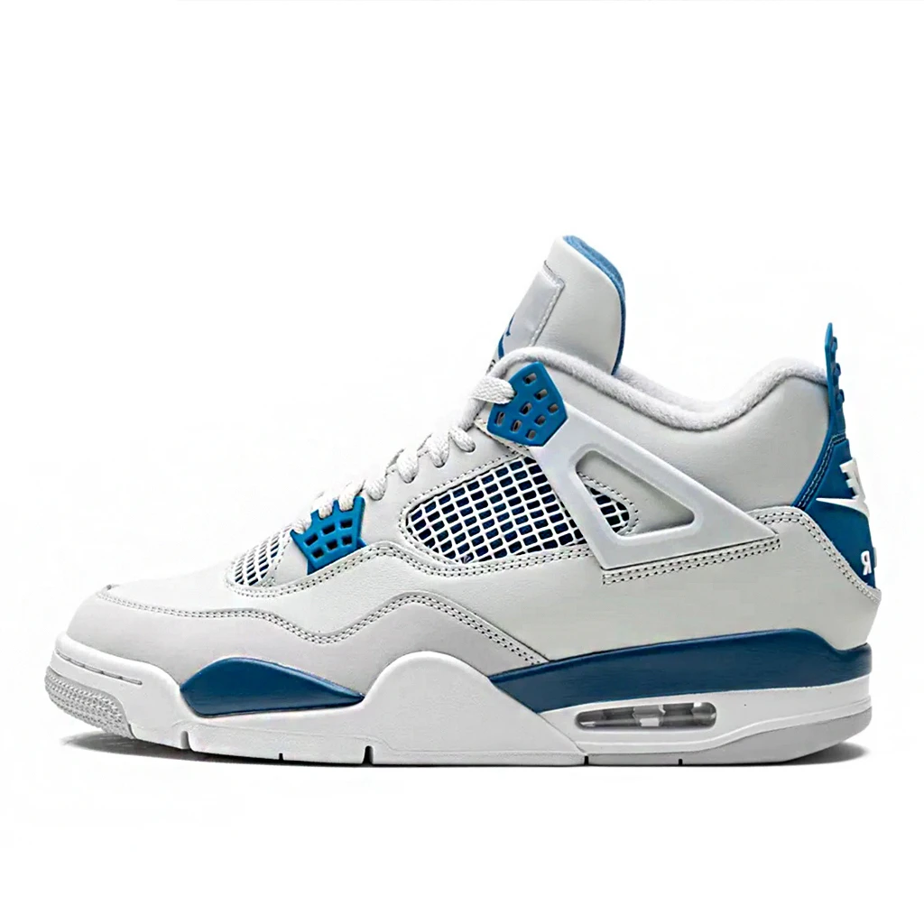 Nike Air Jordan 4 Retro Industrial Blue FV5029-141 - buty biało-niebiesko-szare