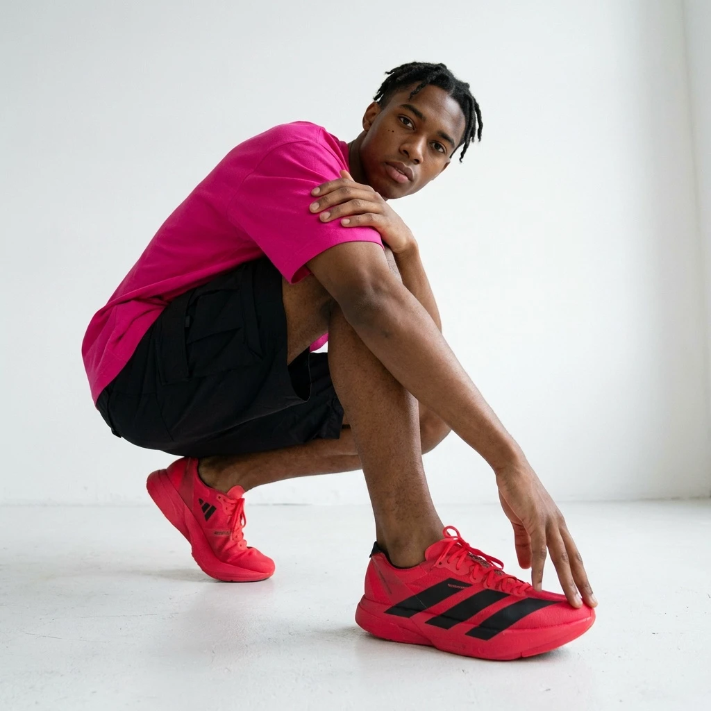 Adidas Adizero Adios Pro 4 JR6368 - buty czerwono-czarne - obrazek 2