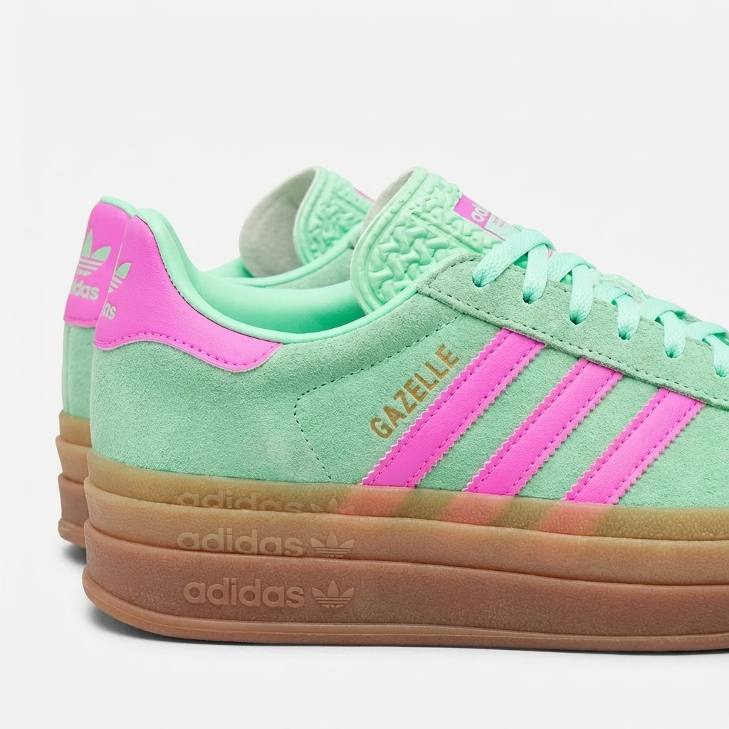 Adidas Gazelle Bold W H06125 - buty miętowo-różowe - obrazek 8