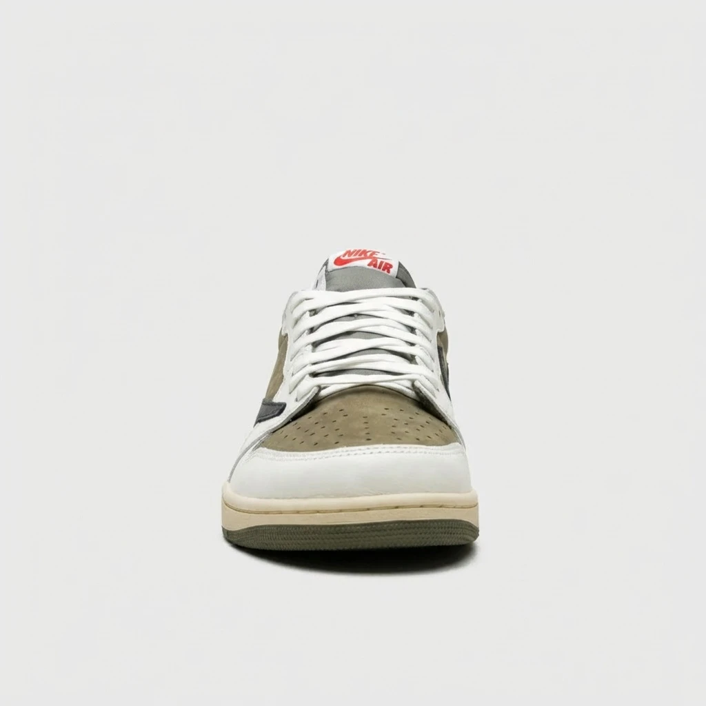 Nike Air Jordan 1 Low OG SP x Travis Scott DM7866-200 - buty oliwkowo-kremowo-czarne - obrazek 5