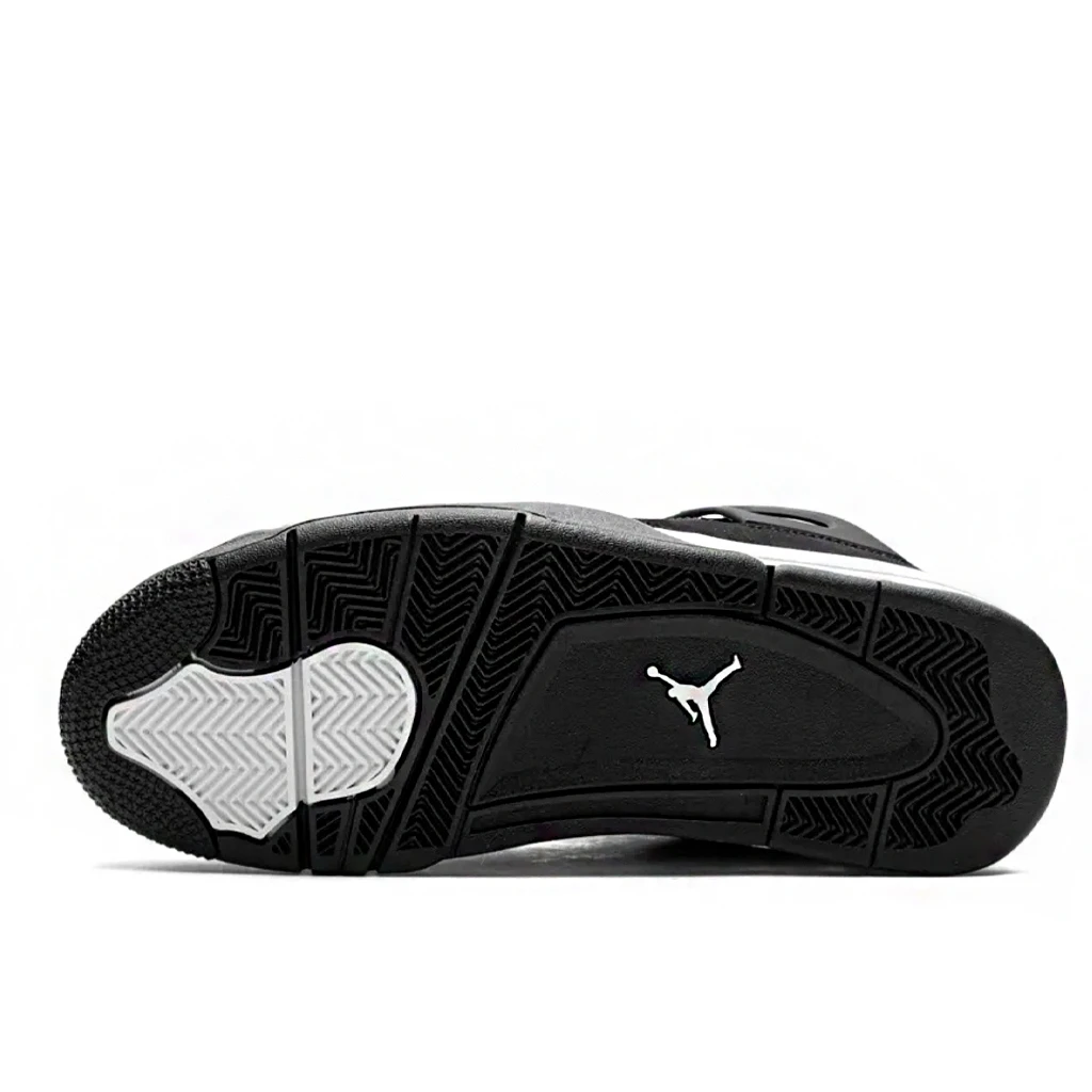 Nike Air Jordan 4 Retro White Thunder FQ8138-001 - buty czarno-białe - obrazek 4