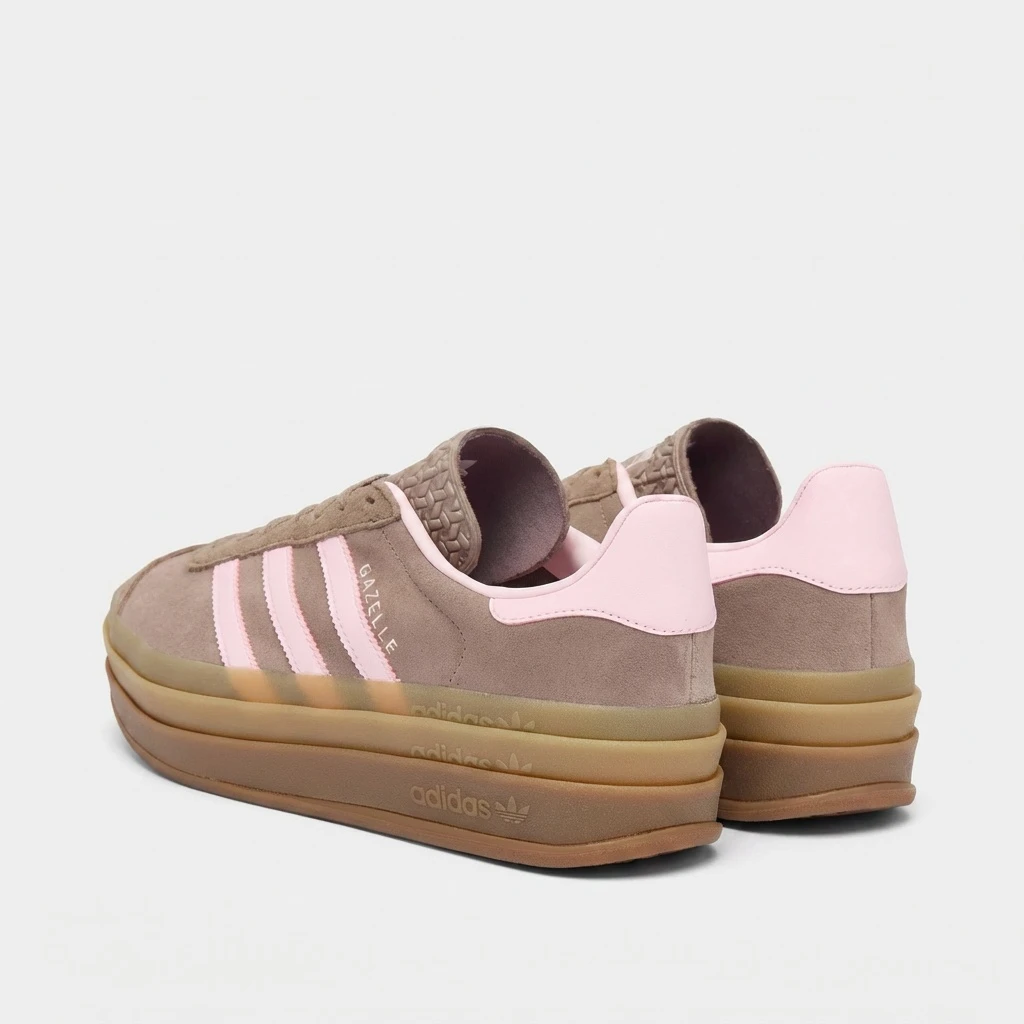 Adidas Gazelle Bold W JQ6436 - buty brązowo-różowe - obrazek 3