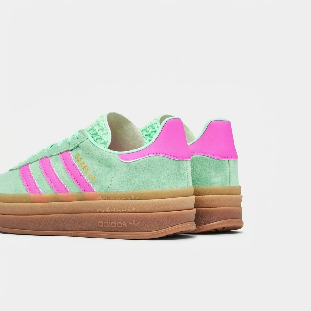 Adidas Gazelle Bold W H06125 - buty miętowo-różowe - obrazek 4
