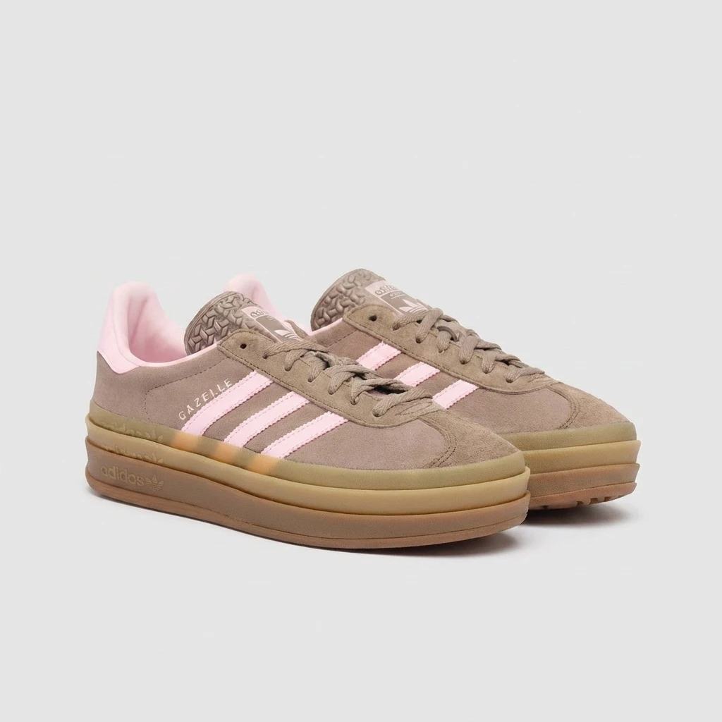 Adidas Gazelle Bold W JQ6436 - buty brązowo-różowe - obrazek 7