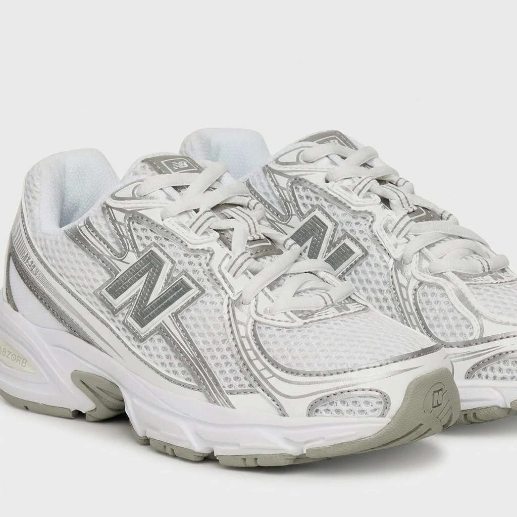 New Balance 740 Lace GR740WM - buty biało-srebrne - obrazek 5