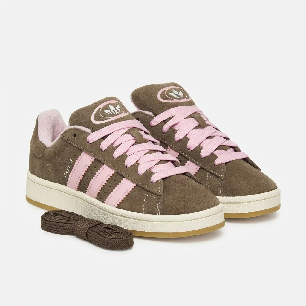 Adidas Campus 00s JR5038 - buty brązowo-różowe - obrazek 5