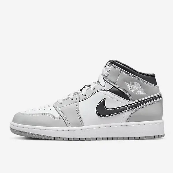 Nike Air Jordan 1 Mid 554724-078 - buty szaro-białe