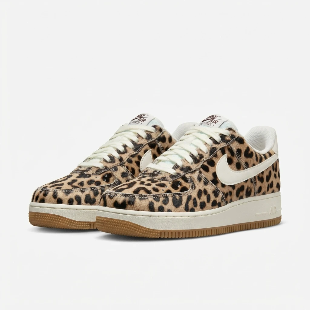 Nike Air Force 1 '07 Leopard Print IB7695-200 - buty panterkowe - obrazek 4
