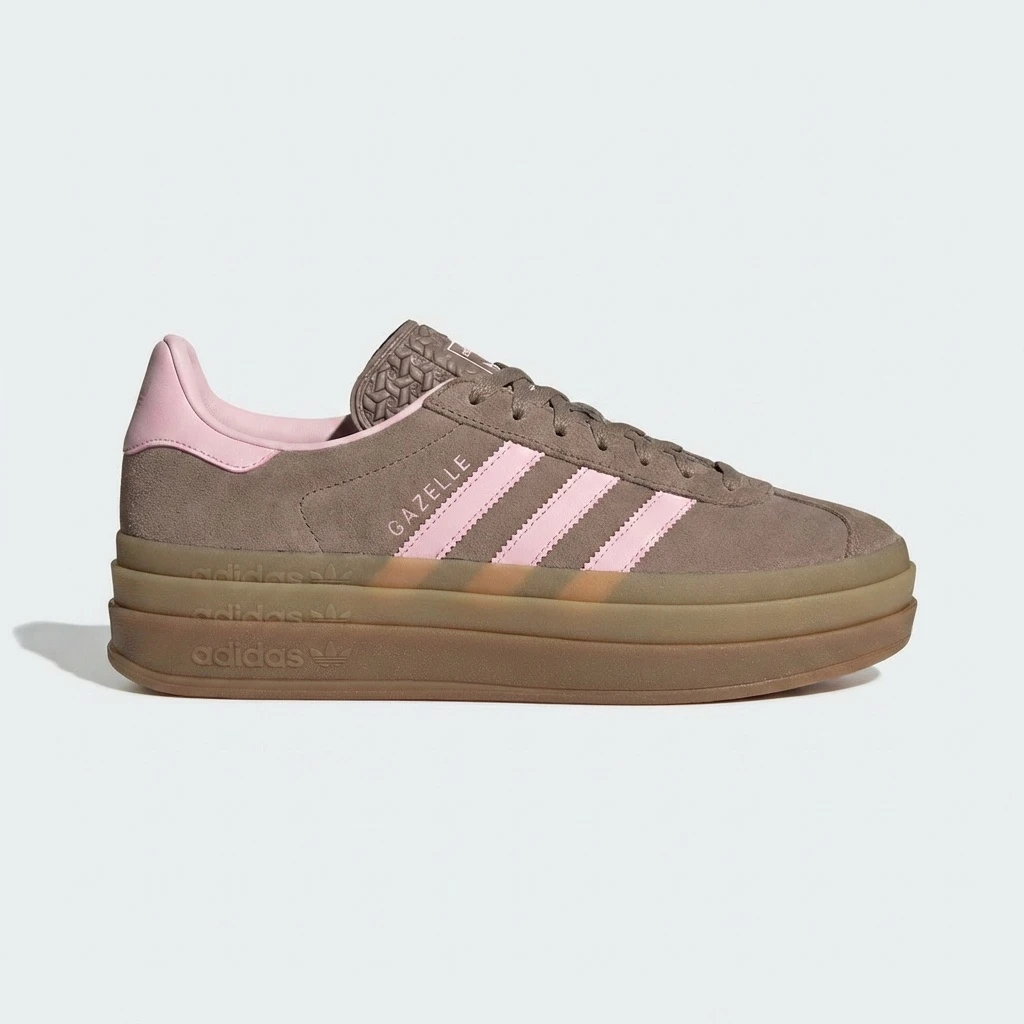 Adidas Gazelle Bold W JQ6436 - buty brązowo-różowe - obrazek 2