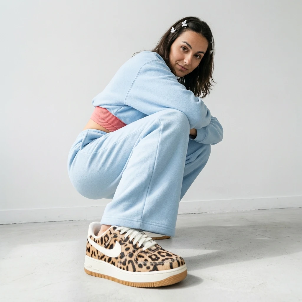 Nike Air Force 1 '07 Leopard Print IB7695-200 - buty panterkowe - obrazek 2