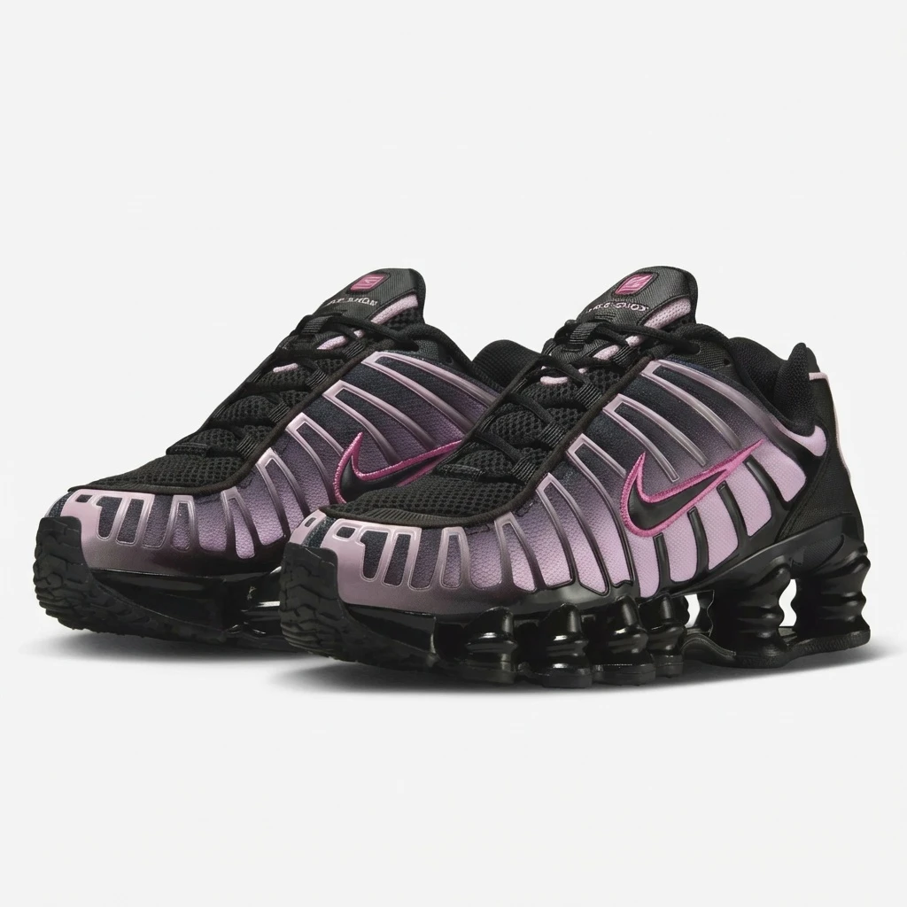 Nike Shox TL IH4485-001 - buty czarno-różowe - obrazek 7