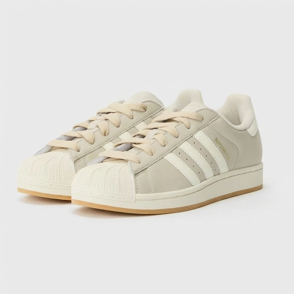 Adidas Superstar II IH4145 - buty beżowo-biało-złote