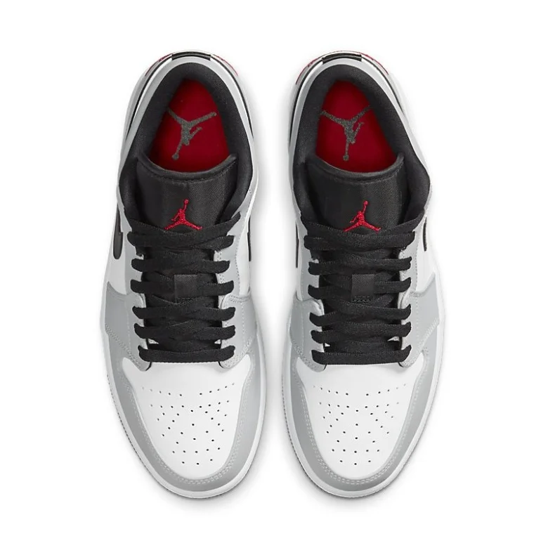 Nike Air Jordan 1 Low Light 553558-030 - buty biało-szare - obrazek 4