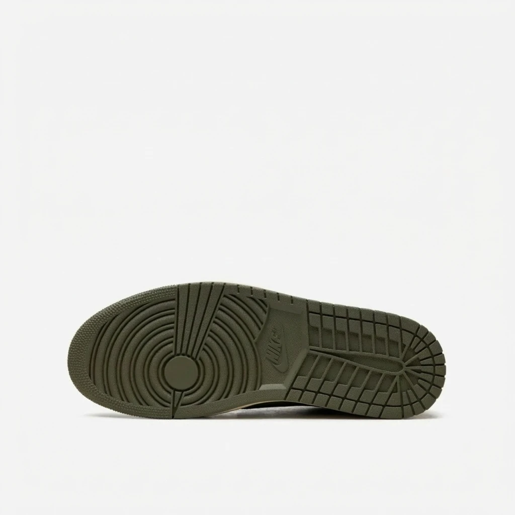 Nike Air Jordan 1 Low OG SP x Travis Scott DM7866-200 - buty oliwkowo-kremowo-czarne - obrazek 8