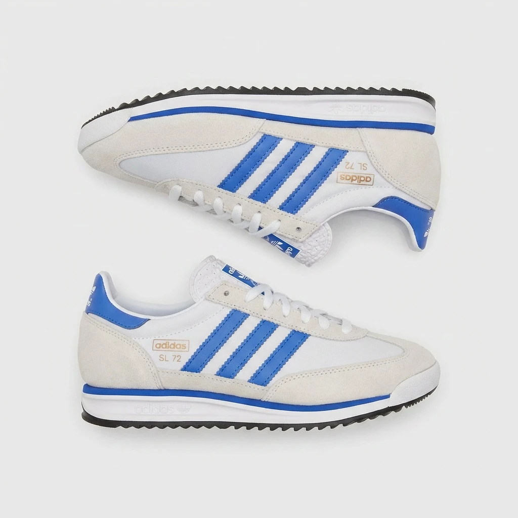 Adidas SL 72 RS JQ9791 - buty biało-niebiesko-czarne - obrazek 6