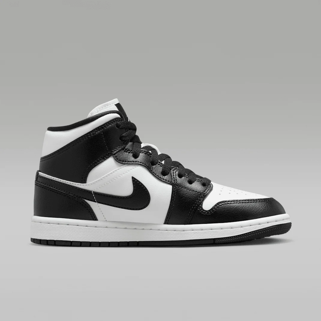 Nike Air Jordan 1 Mid Panda DV0991-101 - buty biało-czarne - obrazek 3