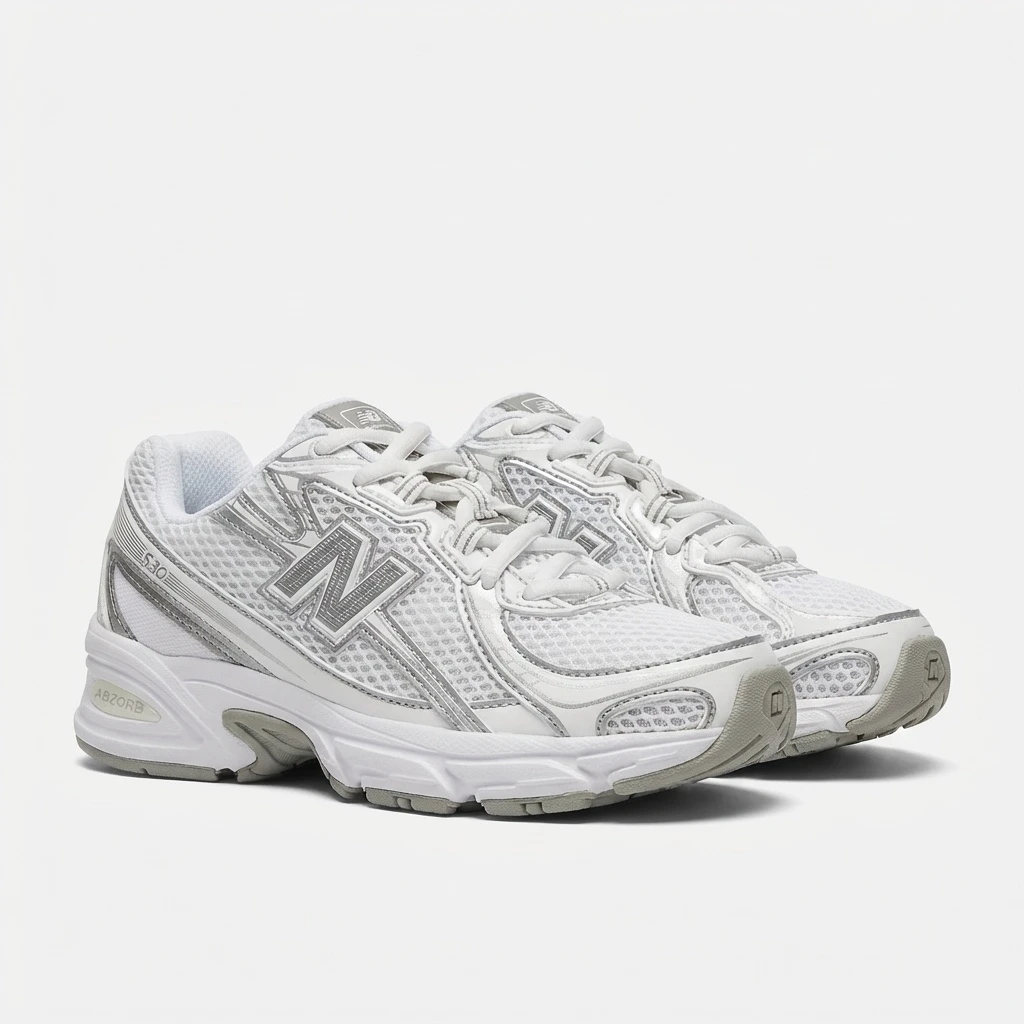New Balance 740 Lace GR740WM - buty biało-srebrne - obrazek 4