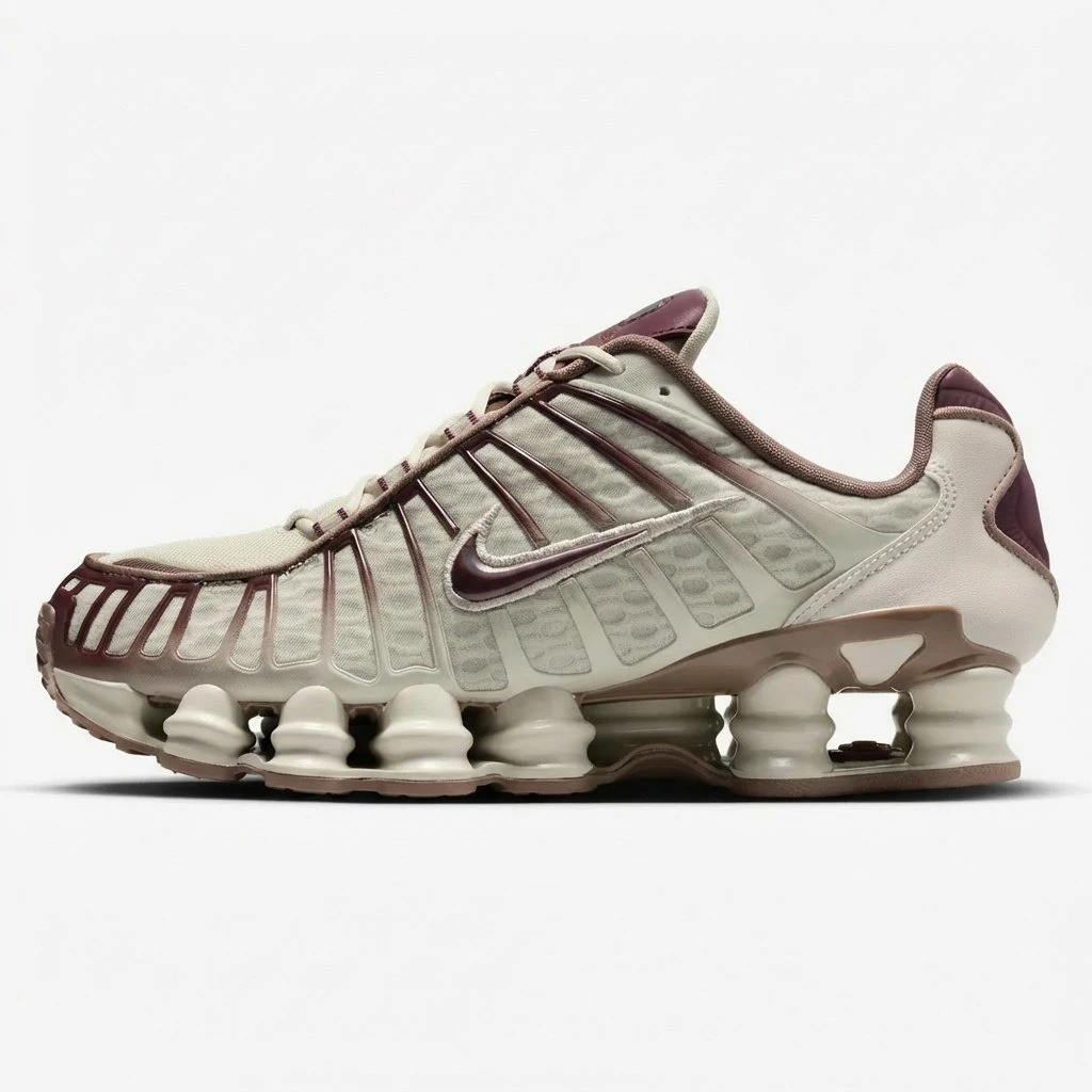 Nike Shox TL IM6013-072 - buty beżowo-bordowo-brązowe