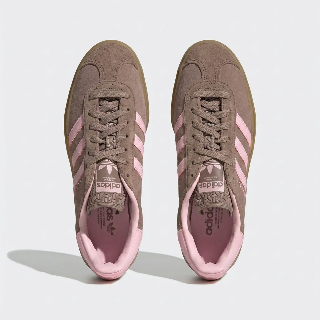 Adidas Gazelle Bold W JQ6436 - buty brązowo-różowe - obrazek 10
